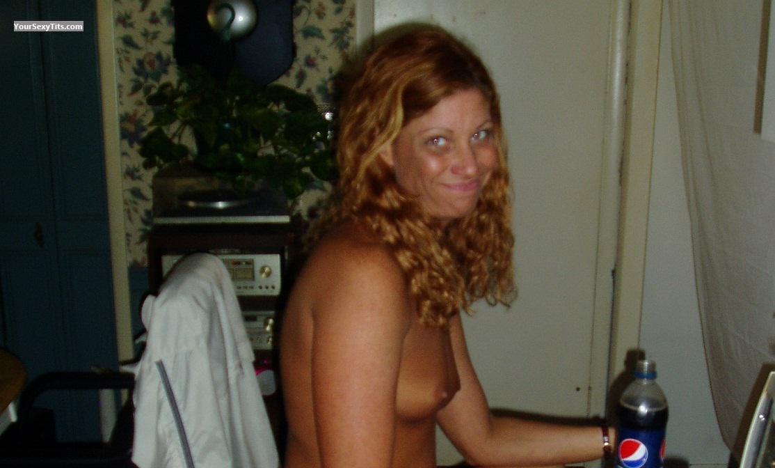 Tit Flash: Small Tits - Topless Dee from United States